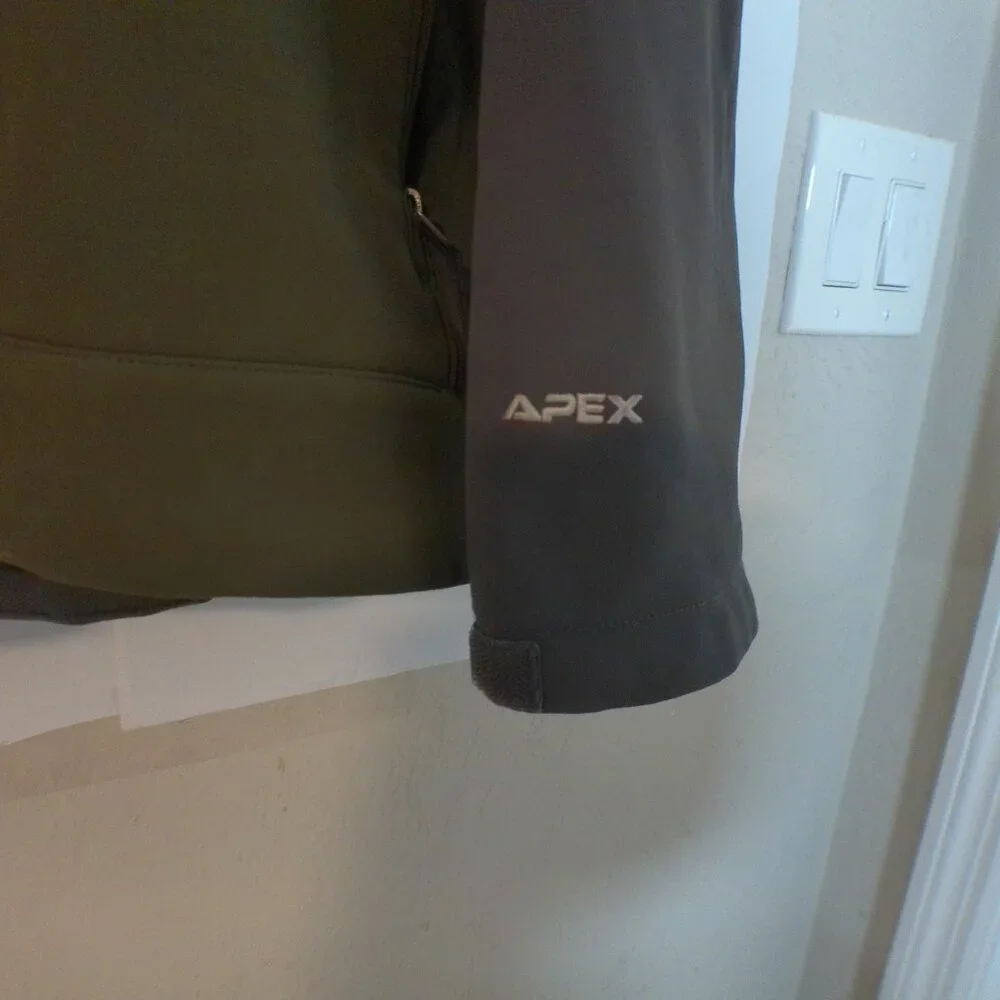 The North Face Apex Full Zip Fleece Jacket Men’s XXL Olive Green Gray